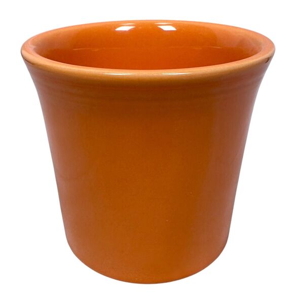 Fiesta Coffee Mugs 3.5" Tangerine Lot of 2 Orange Ceramic Ring Handle Fiestaware - Picture 5 of 8